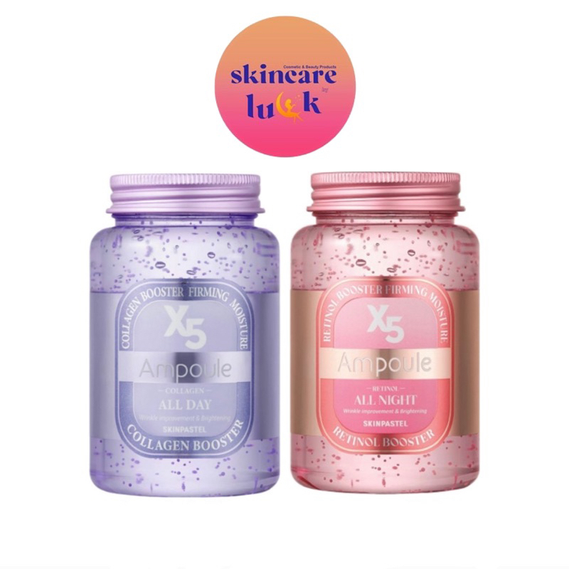 💗แท้/ส่งไวมาก💗 SKINPASTEL X5 retinol booster ampoule all night 250mL  / collagen all day เรตินอล คอลลาเจน skin pastel