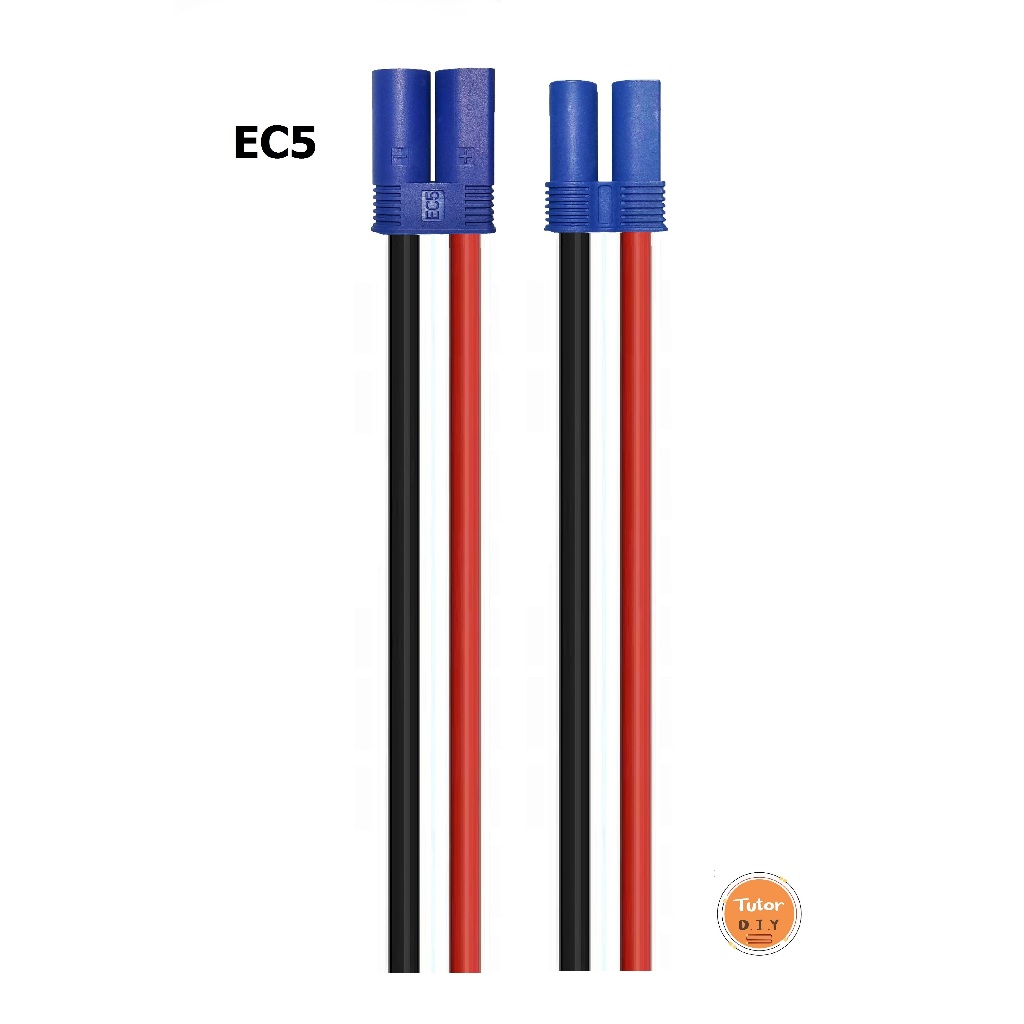 [ร้านในไทย] หัว EC5 พร้อมสายไฟซิลิโคนขนาด 10,12 awg