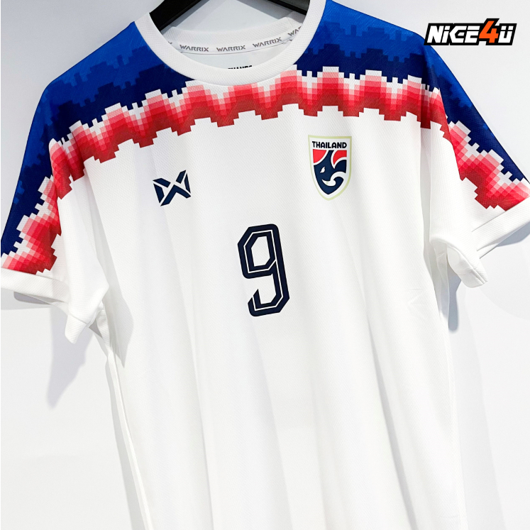 Warrix เสื้อเชียร์ไทย(คอกลม)สีขาว พร้อมชื่อ-เบอร์ เสื้อลิขสิทธิ์แท้100%