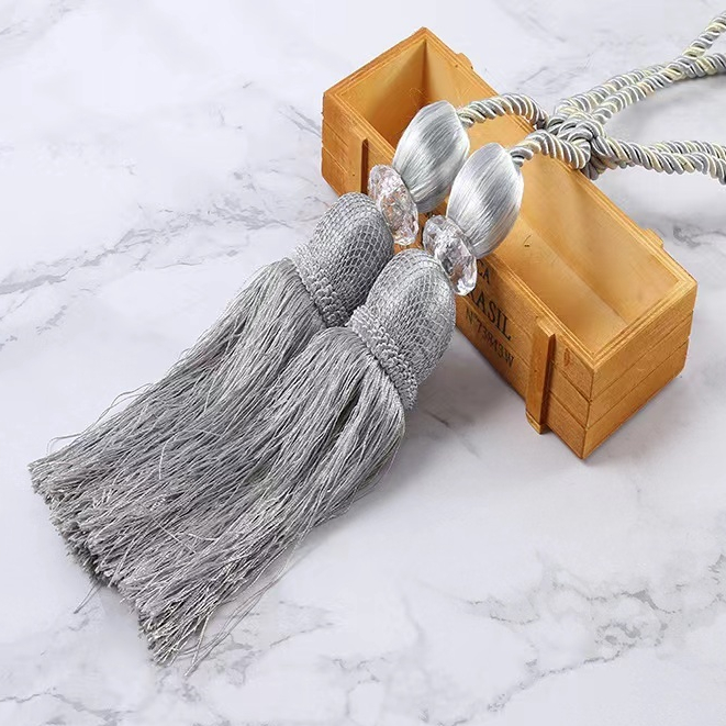 อุปกรณ์ ตกแต่งบ้าน （ล้างสต๊อก）สายรวบผ้าม่านรุ่นตุ้มคู่ สไตล์หรูหราโมเดิร์น อุปกรณ์ผ้าม่าน #JSWSQ ราคาถูก