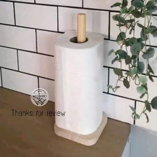 ที่ใส่ทิชชู่ไม้สไตล์มินิมอล แกนไม้ใส่ทิชชู่