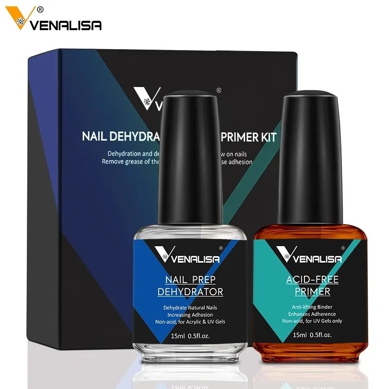 VENALISA ไล่ความชื้น กันเชื้อรา + ไพรเมอร์ เซ็ตเตรียมหน้าเล็บให้สีติดทน  2 ขวด
