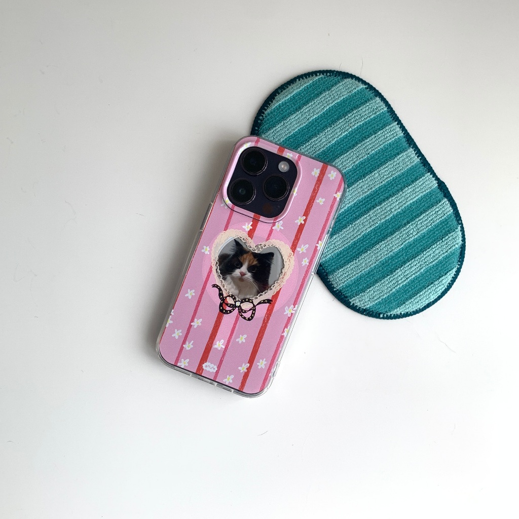 amuse stuff-magnetic case love love เคสแม่เหล็กลายหัวใจเลิฟเลิฟ