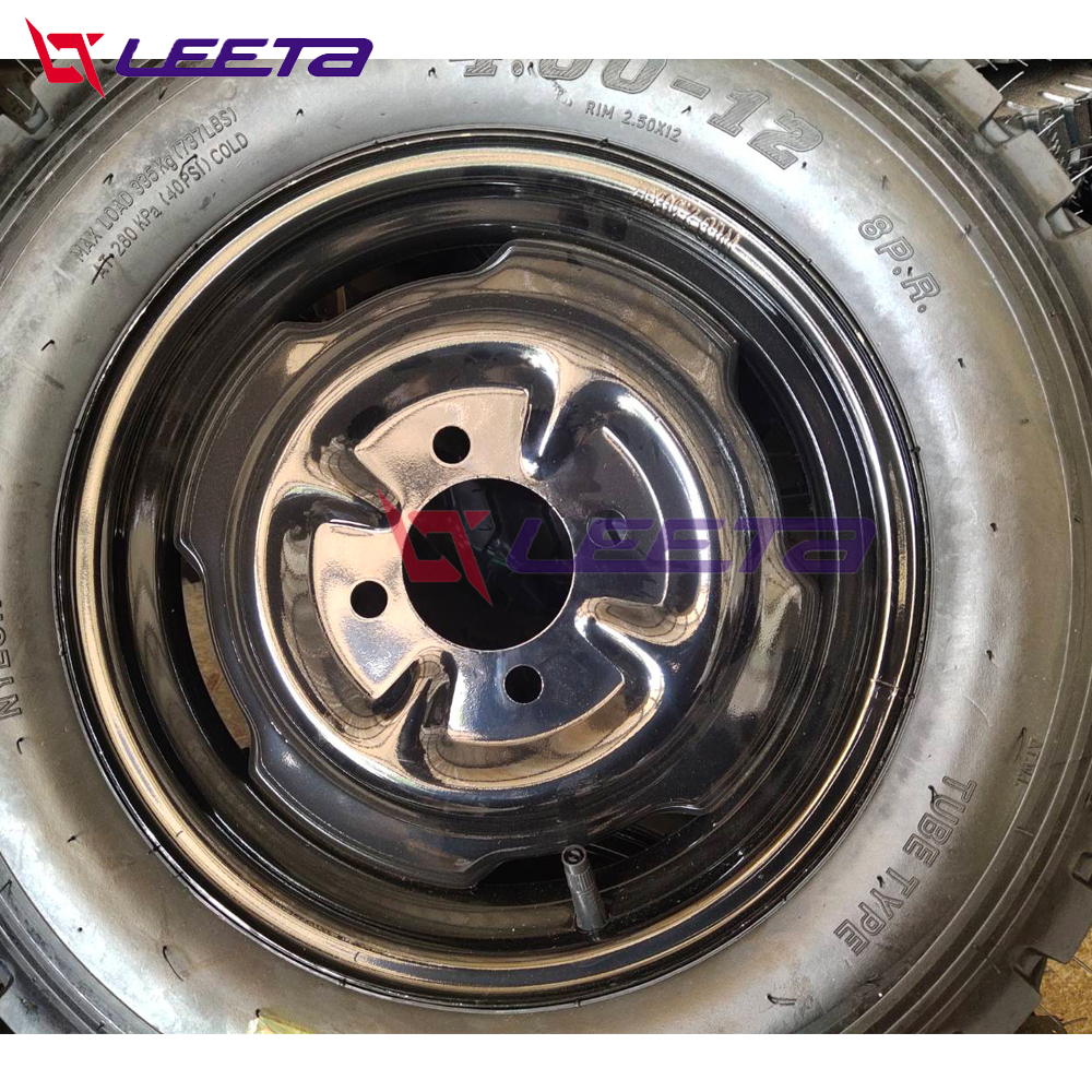 LEETA POWER ล้อยางสามล้อ ล้อหลัง 4.00-12 4รู100 ล้อพร้อมยาง ชุดล้อสามล้อ กะทะล้อพร้อมยางใช้กับเพลาท้ายสามล้อ - รูปที่ 4