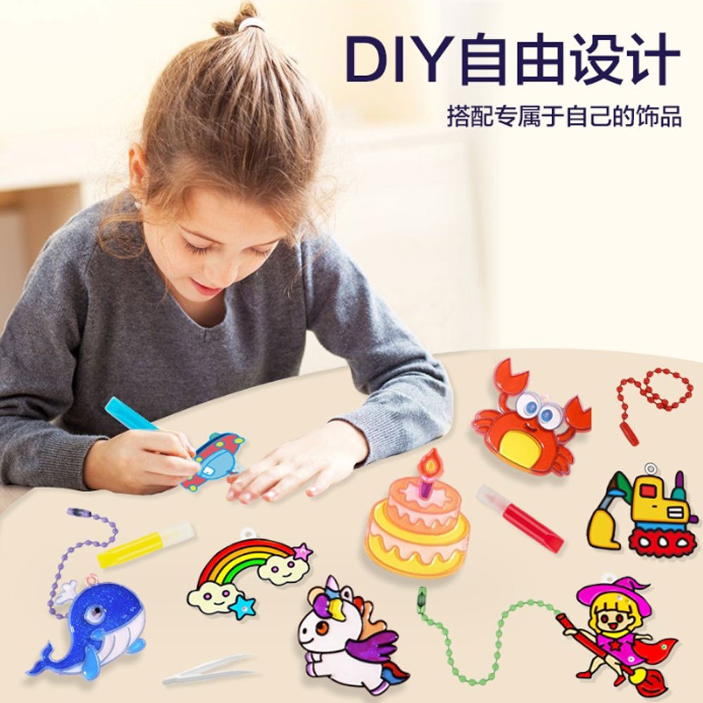 MAO DIY Resin keychain ชุดจี้พวงกุญแจแฮนด์เมด สำหรับเด็ก ฝึกสมาธิ