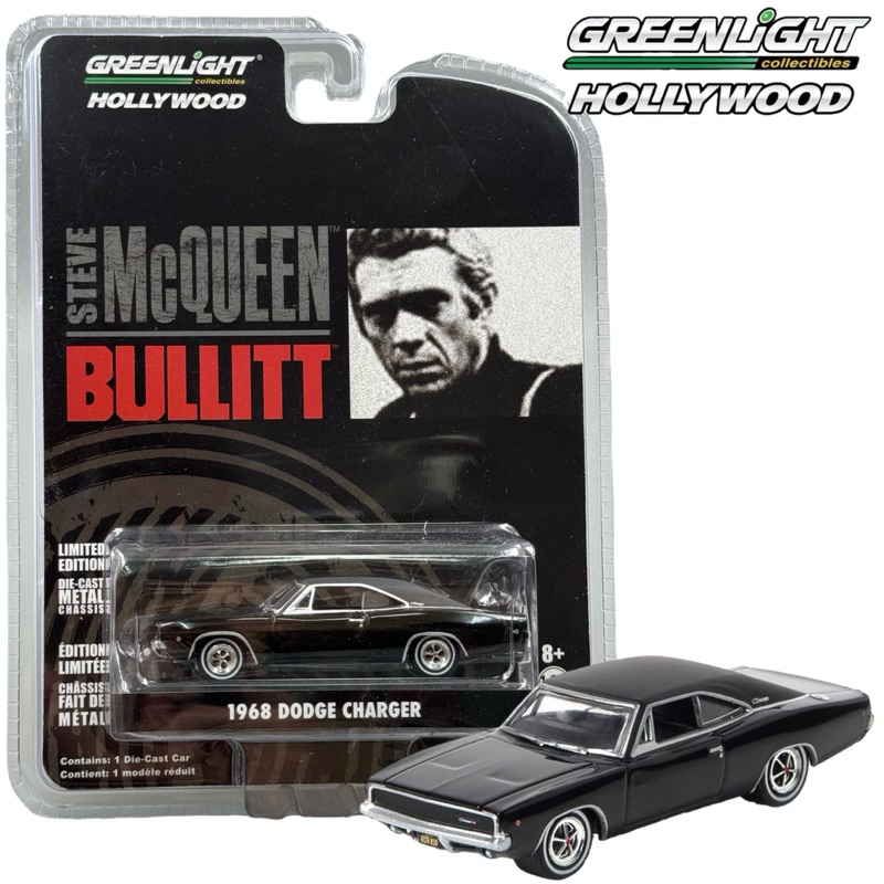 Greenlight | 1968 DODGE CHARGER (STEVE MCQUEEN BULLITT) สเกล 1:64