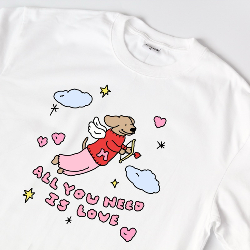 น้องหมา Cupid All you need is love (ระบุตัวอักษรทางหมายเหตุ)
