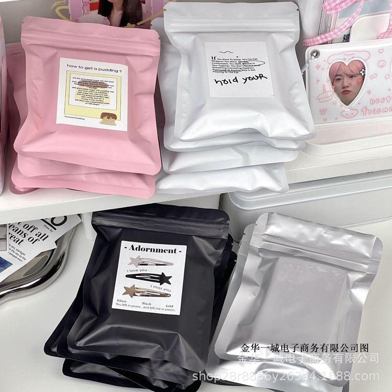 พร้อมส่ง ถุงซิปล็อคบรรจุภัณฑ์ซองใส่เครื่องประดับ 10.5*15 cm ของขวัญ ซองบรรจุภัณฑ์ ใส่ของขวัญ อเนกประสงค์ พลาสติก กันน้ำ