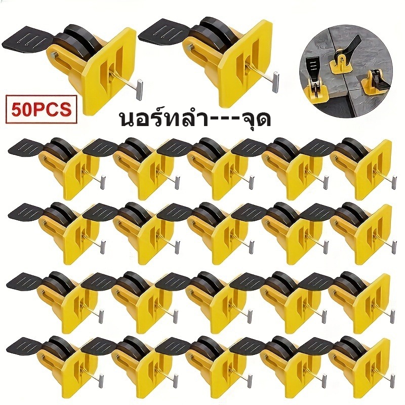 100ชิ้นเครื่องมือก่อสร้างตัวปรับระดับกระเบื้องตัวปรับกตำแหน่งสิ่งประดิษฐ์ที่วัดตัวป