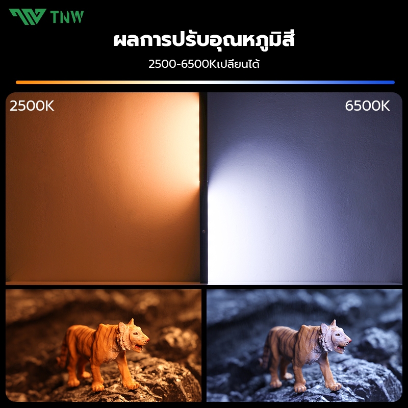 TNW 11 นิ้ว RGB Panel Light ไฟเปลี่ยนสีได้  RGB8สี และโหมดกระพริบ ไฟถ่ายภาพ ไฟสตูดิโอ ไฟไลฟ์สด พร้อมขาตั้ง2.1m