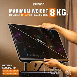 ERGONOZ ขาตั้งจอคอม แขนจับจอ ขาตั้งจอ ขาตั้งจอคอมพิวเตอร์ DIY Monitor Arm (รุ่น EGN-02-SET3)