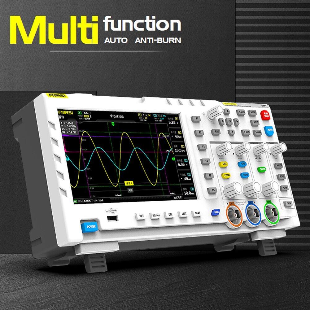 FNIRSI 1014D ออสซิลโลสโคป แบบพกพา Digital Oscilloscope Dual Channel  จอ 7 นิ้ว แบนด์วิดท์ 100MHz * 2