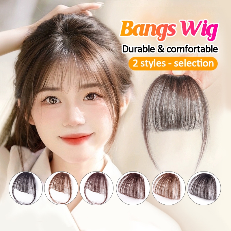 แฮร์พีช วิกผมหน้าม้า แบบมีจอนและไม่มีจอน ผมหน้าม้า  ผมปลอม ธรรมชาติสังเคราะห์ Air Bangs