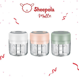 SHEEPOLA เครื่องปั่นกระเทียม มินิไร้สาย USB เครื่องบดกระเทียม ห้องครัว ปั่นละเอียด ที่บดกระเทียมไฟฟ้า ที่ปั่นพริก