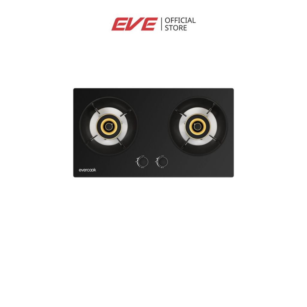 EVE เตาแก๊ส 2 หัว เตาแก๊สแบบฝัง ฐานกระจกนิรภัย  รุ่น SMART III