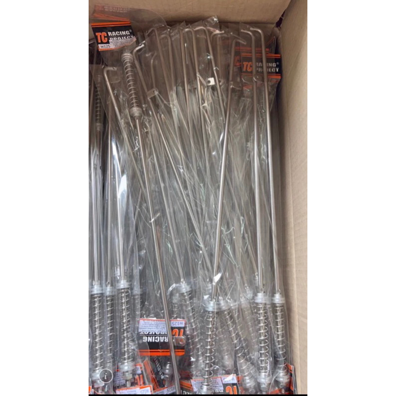 สายเบรคหลังเลส เวฟ 125 110i 125LED ปลาวาฬ สายเบรคตรงรุ่น หัวเกี่ยวที่งเดิม พร้อมสปริงเลส