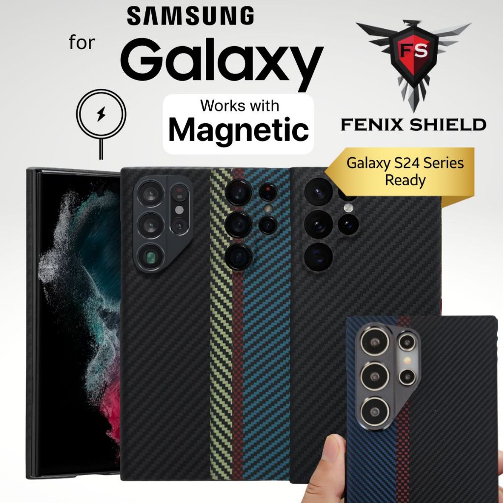 เคส FenixShield Ultra Slim Aramid Carbon Fiber สำหรับ Samsung Galaxy S24 / S23 / S22 / Plus / Ultra