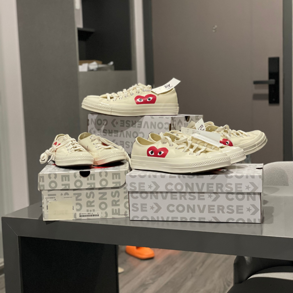 (สินค้าพร้อมจัดส่ง) Converse X Comme Des Garcons Chuck Taylor Play Low Top (Black/White)