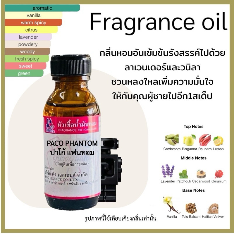 หัวเชื้อน้ำหอม 100% กลิ่น ปาโก้ แฟนท่อม PAC PHANTOM