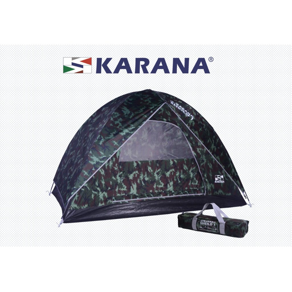 KARANA SHEILD CAMOUFLAGE TENT 1P เต็นท์ชิลด์ ลายพราง 1 คนนอน