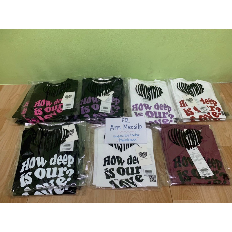 ของแท้/พร้อมส่ง ✨ เสื้อ luvistrue in luv tee white / black / pink / cream ราคา ถูกที่สุด ดีลบีเคเค แกลเลอรีภาพที่ 5