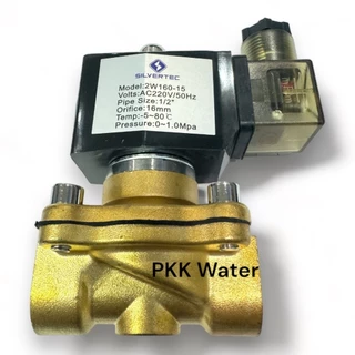 SOLENOID VALVE โซลินอยด์วาล์วทองเหลือง AC220V Size : 1/2" (4หุน) ยี่ห้อ Silvertec