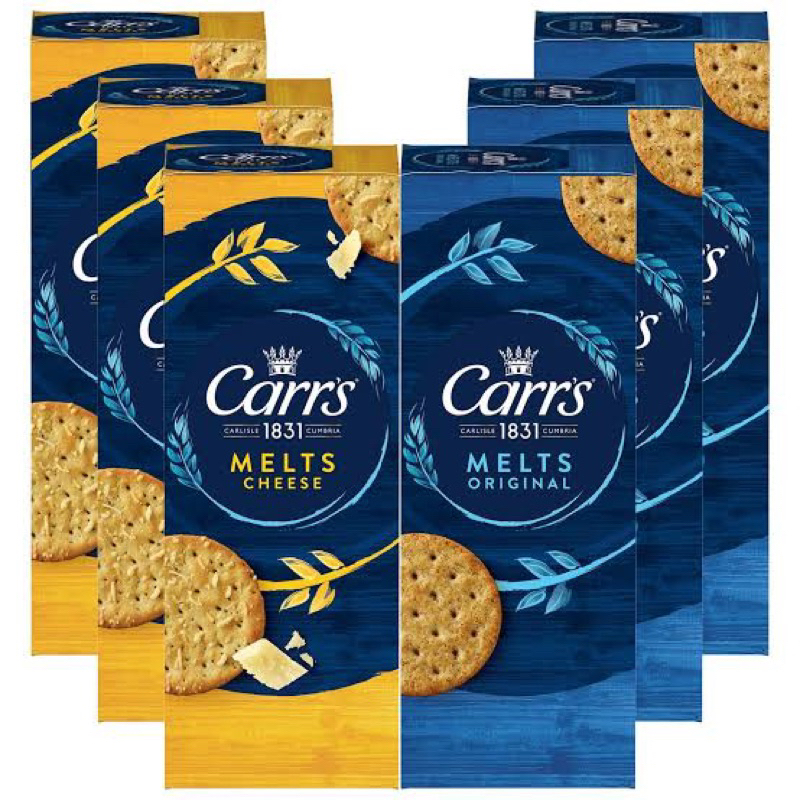F/w Carr’s Melts original/ Cheese crackers 150g. คาร์ส แครกเกอร์ ออริจินัล ชีส นำเข้าจากเนเธอแลนด์🇳🇱 เมลท์