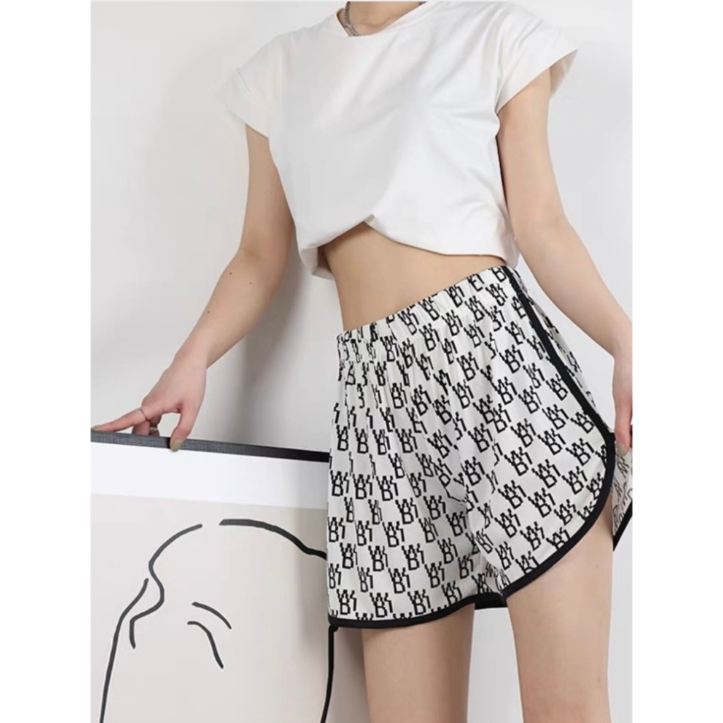 กางเกงขาสั้น  ทรงขาเว้า รหัส825 ผ้าพิมพ์ลาย สินค้างานจริงไม่มีกระเป่า