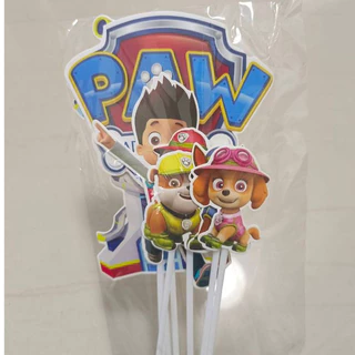 ป้ายปักเค้ก Paw Patrol ป้ายรถการ์ตูน (ชุด7ชิ้น)