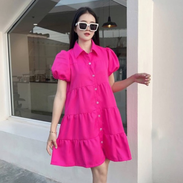 zara dress 5 สี  ชมพูบานเย็น ฟ้า ม่วง เขียว น่ารักมาก ใส่ไปคาเฟ่ ไปทำงาน ไปวัด ไปทำบุญ