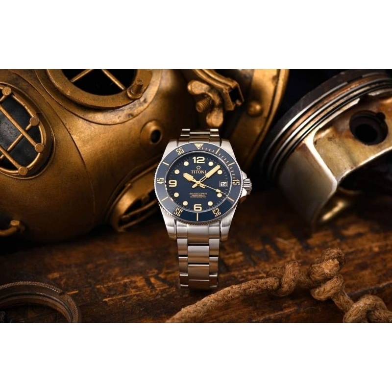 ของแท้ประกันศูนย์ นาฬิกาข้อมือ  TITONI SEASCOPER 600 RetroTI83600 S-BO-255