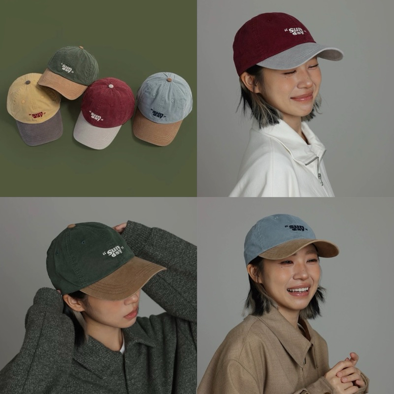 (AH) หมวกแก๊ปกันแดด cap (ทูโทนsunday)