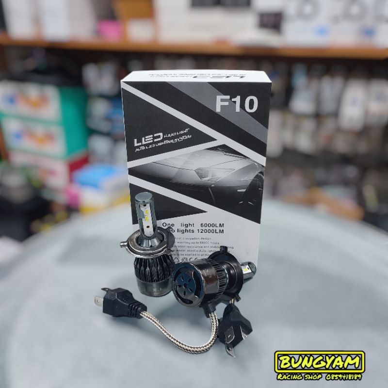 หลอดไฟหน้า/ไฟตัดหมอก รถยนต์​ LED F10​ (H4, H7, H11, HB4)​