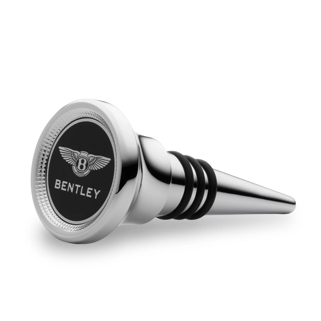 ที่ปิดขวดไวน์ ChromeKnurling Bottle Stopper with silver finish Bentley B logo