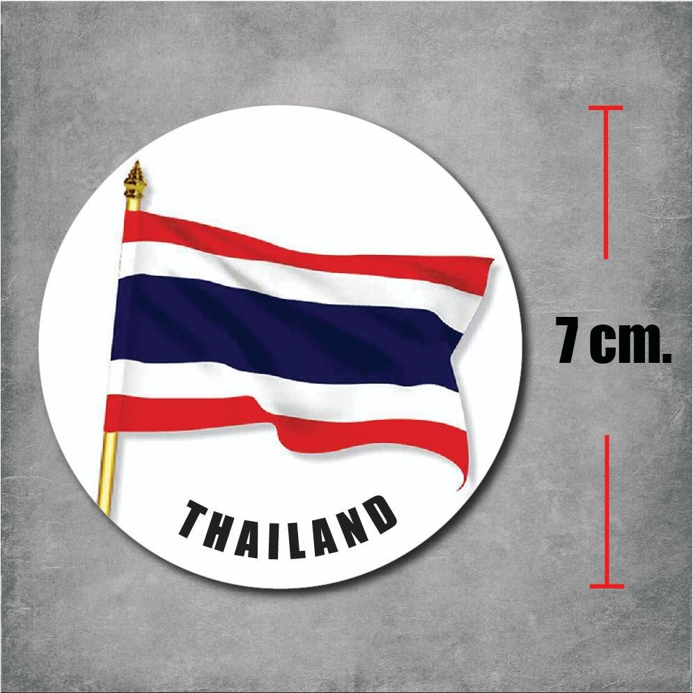 sticker pvc Thailand flag v.2 สติกเกอร์ ธงชาติไทย V.2 งานออฟเซ็ทแท้ pvc กันน้ำ กันแดด