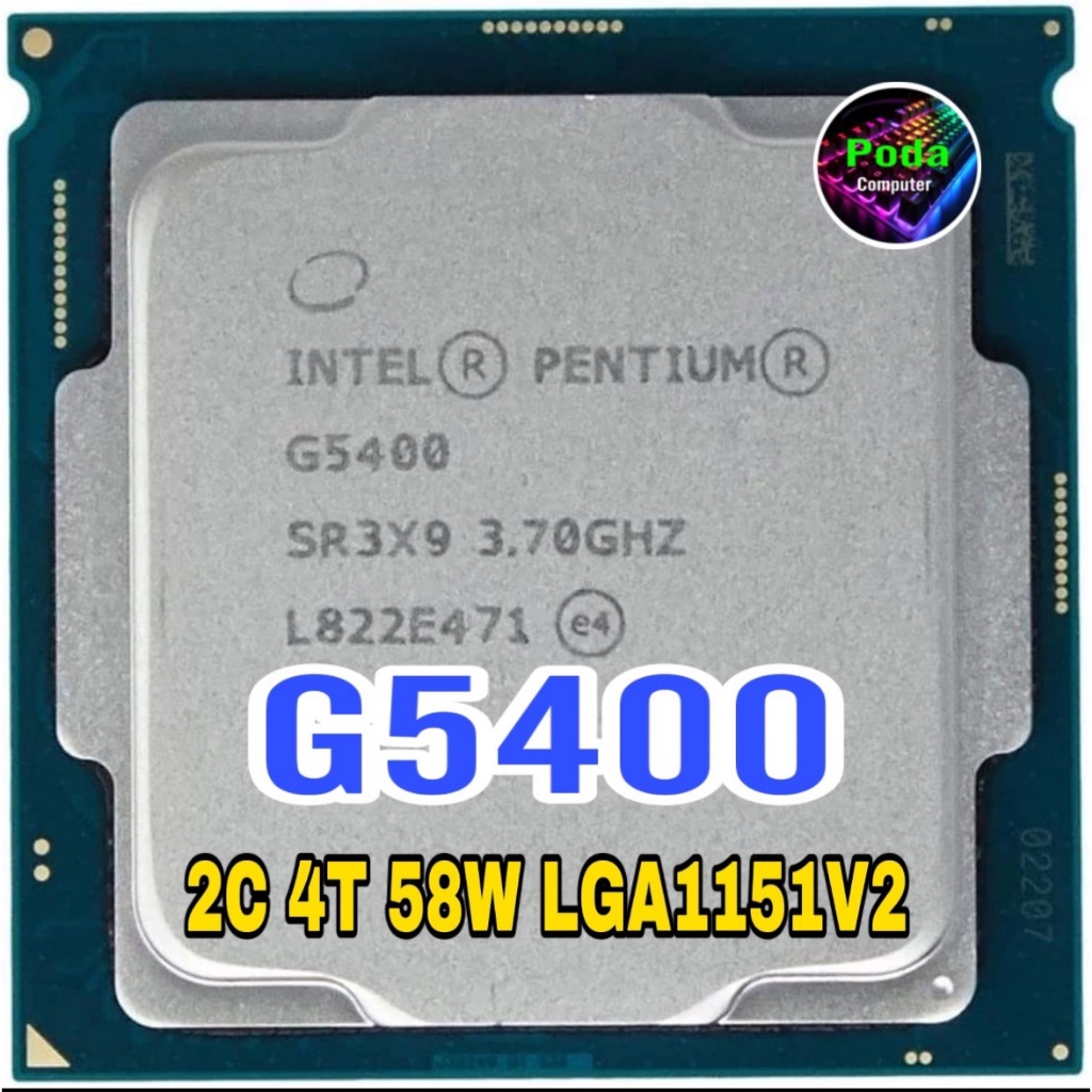 ซีพียู CPU Intel G5400 3.7GHz 2คอ4เทรด LGA 1151V2 ฟรีซิลิโคน1ซอง G 5400