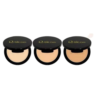 แป้ง คิวนิคแคร์ Q-nic Care Micro Silk Two Way Powder แป้ง ตลับจริง มีกระจก SPF30/PA++ ขนาด 13 g.