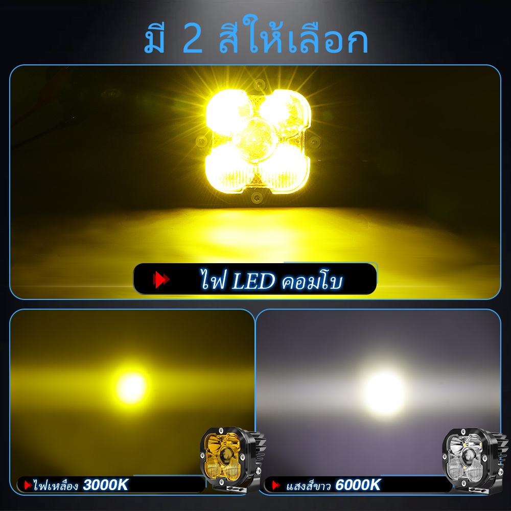 HL 3inch 120W Super Bright Offroad LED Work Light Bar Spot Flood Beam DRL 4x4 LED Light ATV LED Bar For yamaha y15z - รูปที่ 3