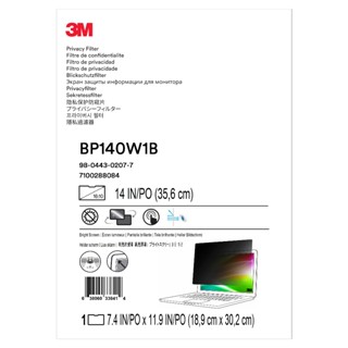 3M Bright Screen Privacy Filter ขนาด 14.0 นิ้ว (16:10) แผ่นก…