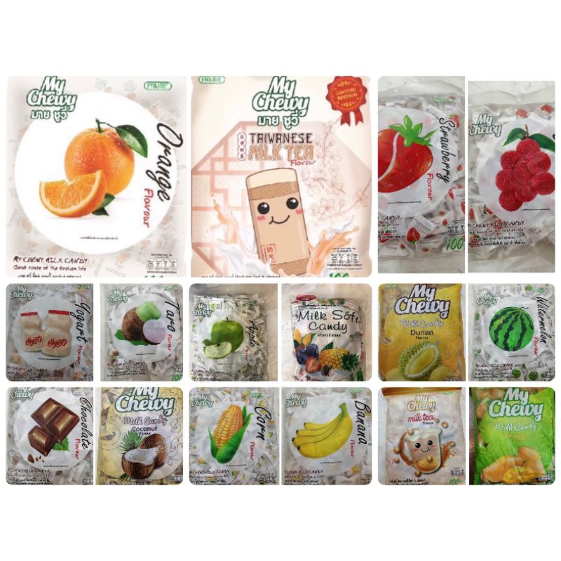💥พร้อมส่ง💥ลูกอมเคี้ยวหนึบมายชูวี่✨ My Chewy 16รส ❌ส่งเร็ว❌