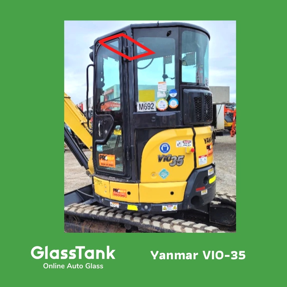 กระจกบานบนหลังคา ยันม่าร์ Yanmar VIO-35 กระจกแม็คโคร รถขุด