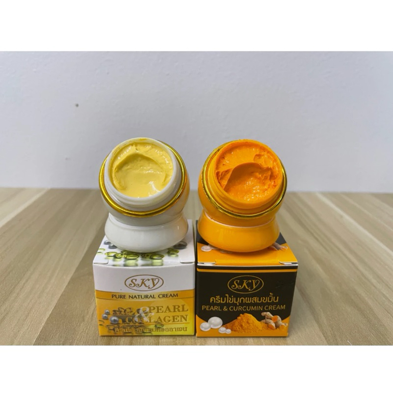 [แพ็ค 12 กระปุก] SKY ครีมไข่มุก กล่องดำ สติกเกอร์ทอง ของแท้ 20 กรัม