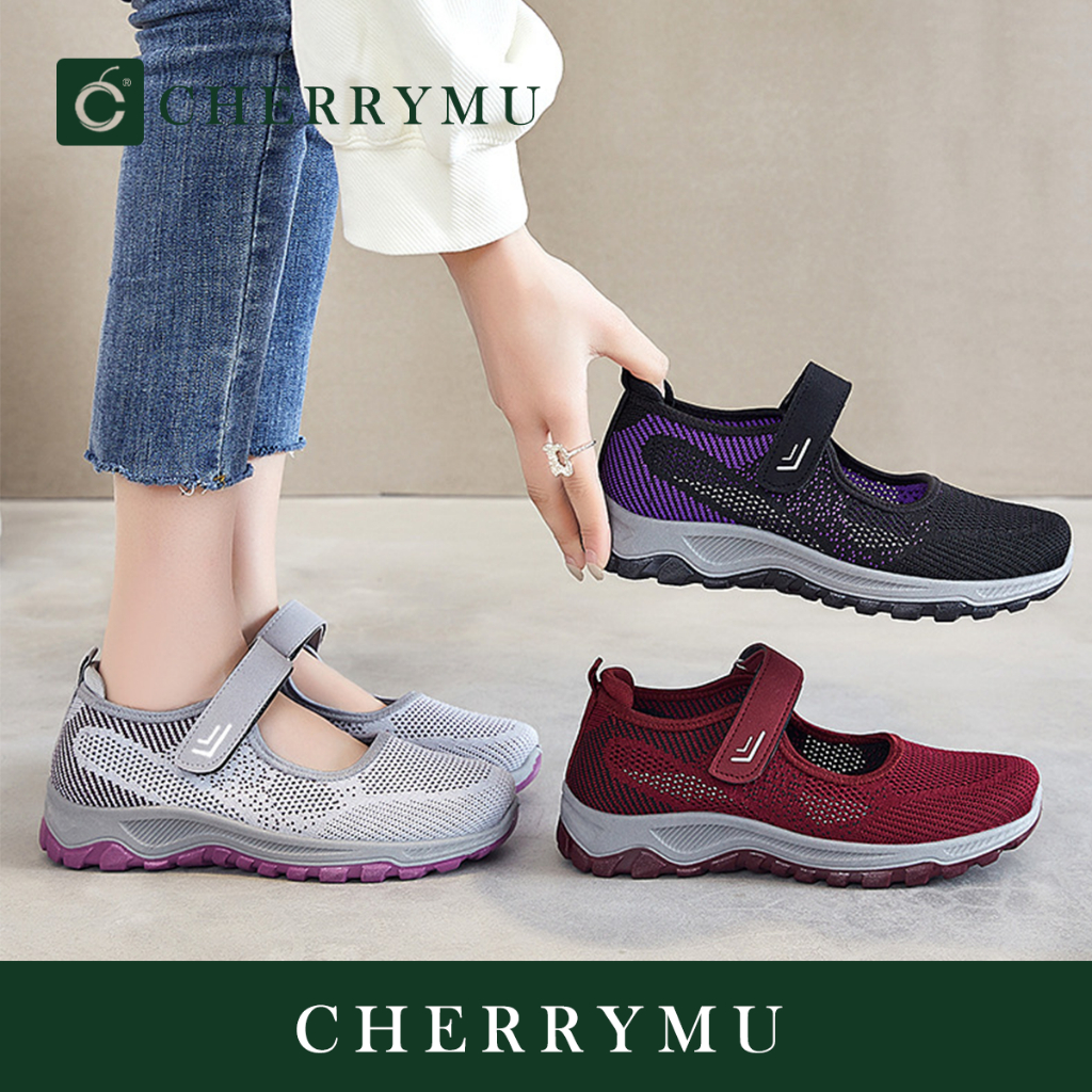 CHERRYMU รุ่น QZ155 รองเท้าผ้าใบรัดส้น