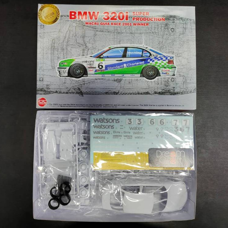 NuNu PN24041 1/24 Racing Series BMW 320i E46 2001 Macau Guia Race Winner (โมเดลรถยนต์ Model DreamCra