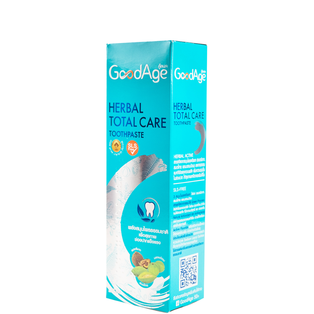 GoodAge กู๊ดเอจ ยาสีฟัน Herbal Total Care เฮอร์เบิล โททัล แคร์ สูตรตรีผลา 90 กรัม