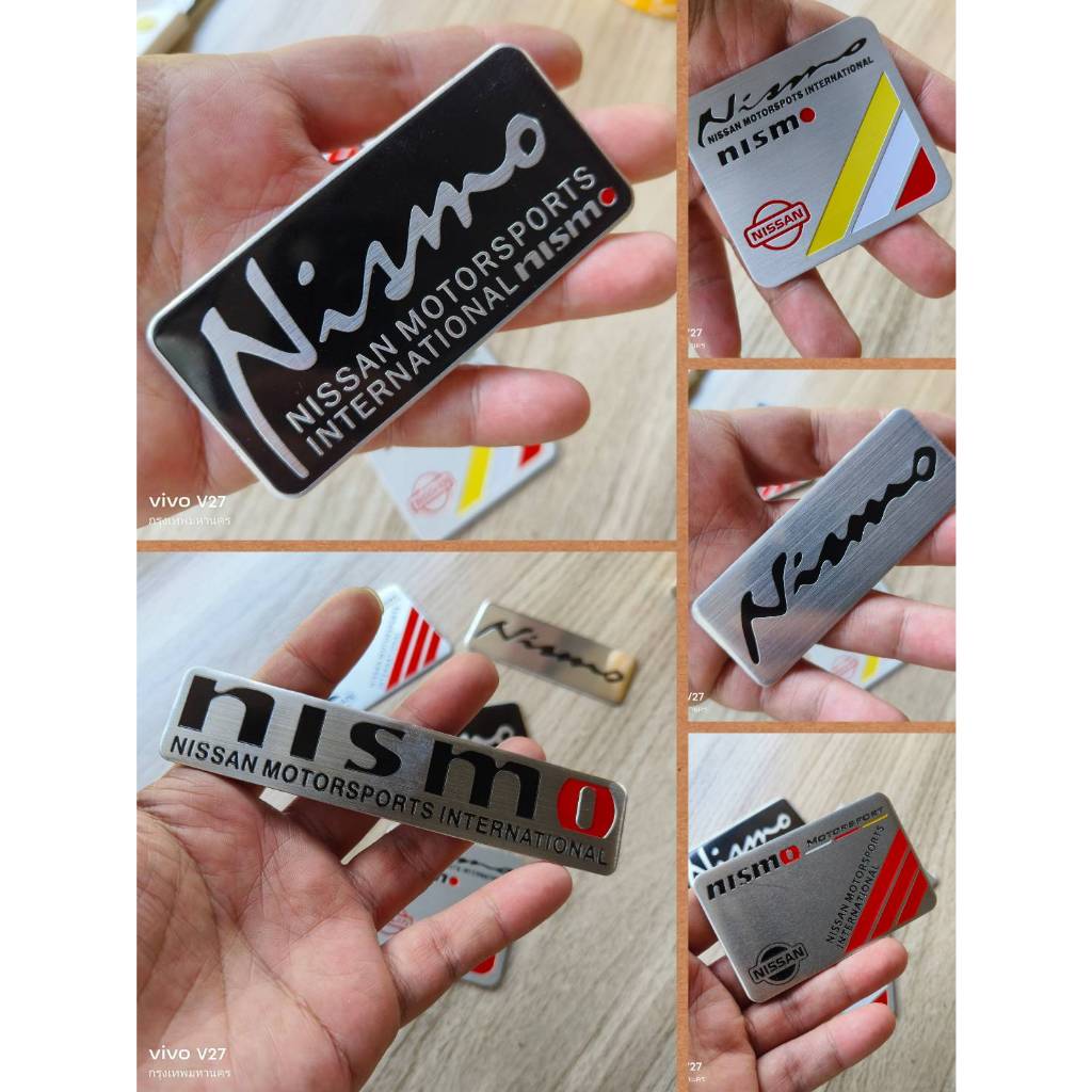 ส่งจากกรุงเทพ โลโก้ Nissan nismo นิสสัน นิสโม วัสดุอลูมิเนียม มีกาวในตัว รถยนต์ รถมอเตอร์ไซค์