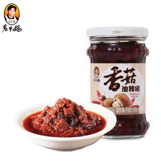 น้ำพริกเผา เหล่ากันมา รสไก่ ถั่ว เห็ด(老干妈 鸡肉味）ขนาด 280g รสชาติกลมกล่อม หอมเครื่องเทศเผ็ดเบาๆ สามารถเปิดทานได้ทันที
