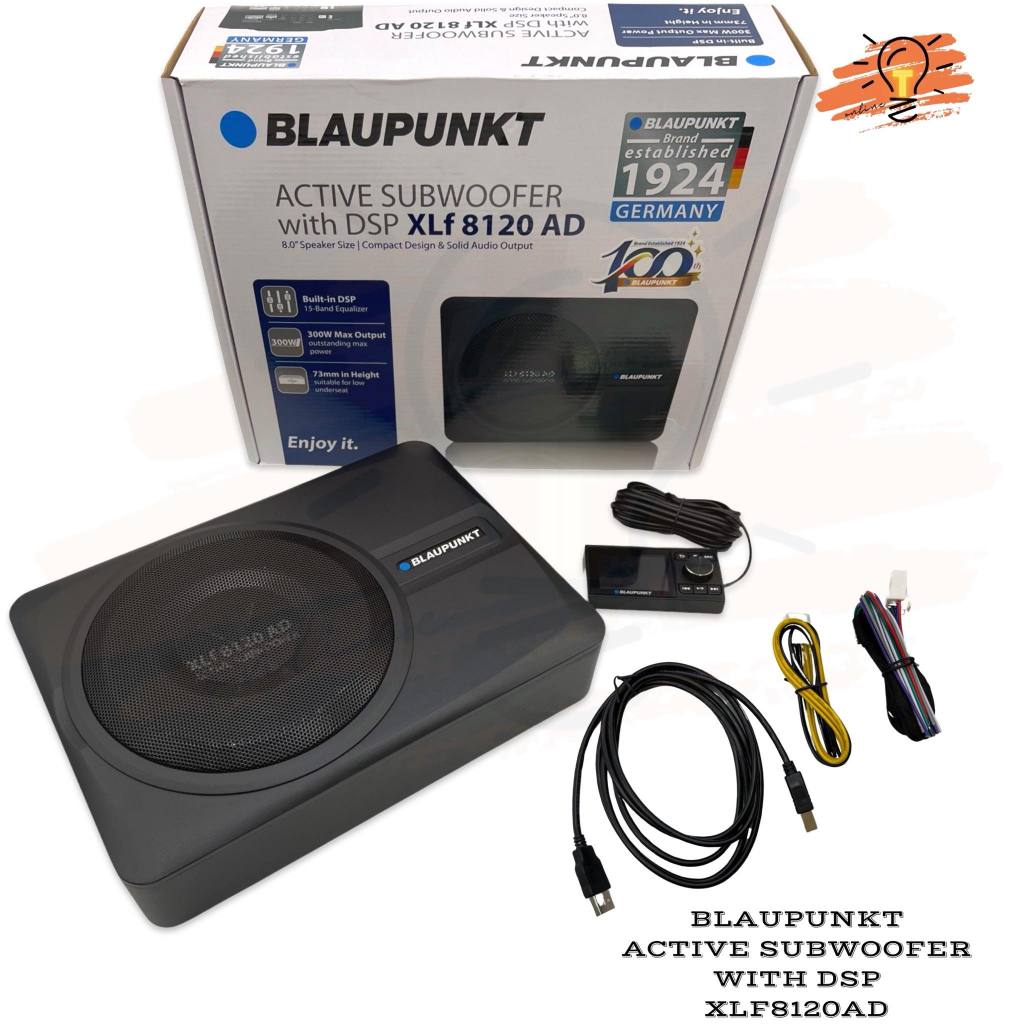 BLAUPUNKT XLf 8120 AD ACTIVE SUBWOOFER WITH DSP ซับบล๊อคมาพร้อมกับ DSP ขนาด 8.0 นิ้ว กำลังขับสูงสุด 