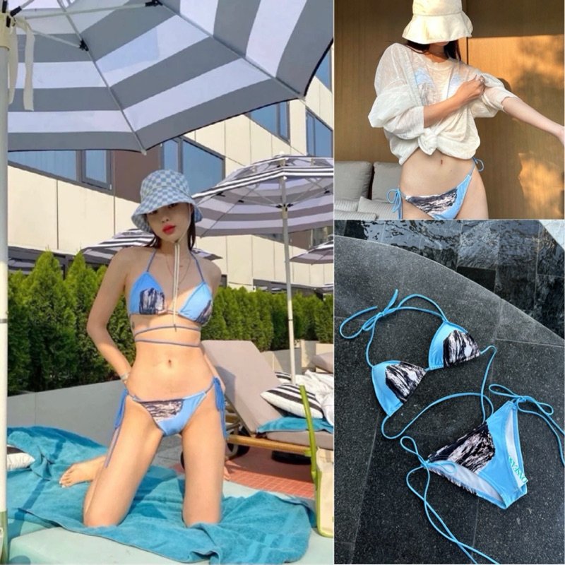 ส่งแมส 🛵 CAVE Beach Bikini💙🌊 บิกินี่ รุ่นใหม่เข้าแล้วว รุ่นนี้สวยสับพิมพ์ลายคมชัดมากๆ