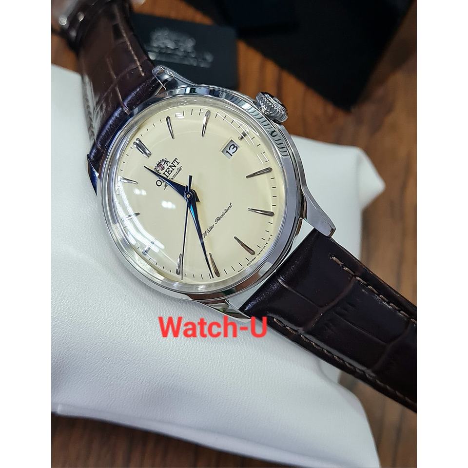 นาฬิกาข้อมือ Orient Automatic vintage Watch ไซส์ 38.4mm ใส่ได้ทั้งผู้หญิงและผู้ชาย RA-AC0M04Y(หน้าครีมวินเทจ)
